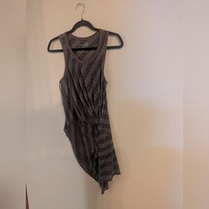 We The Free Gray and Black Striped Top